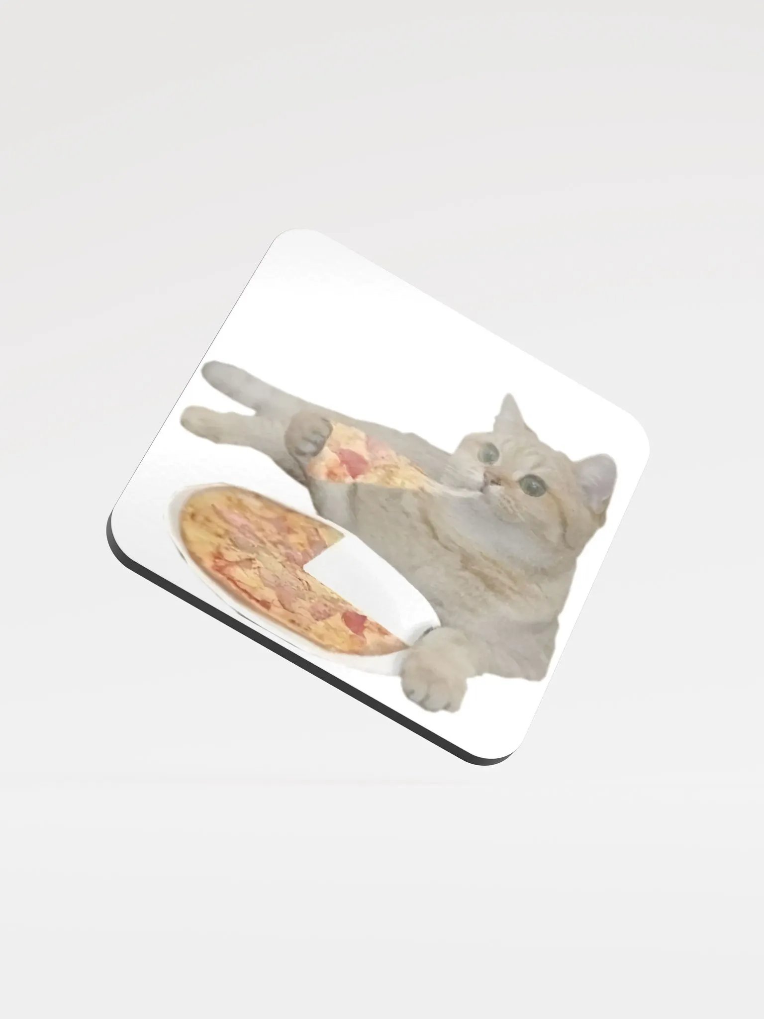 Glossed Cork Coaster: Meme Cats product image (1)