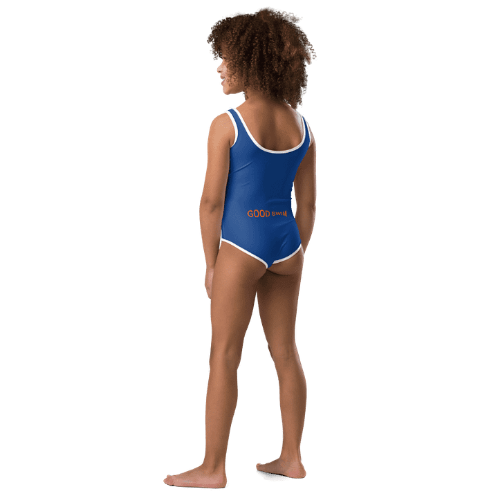 Good Swim Orange on Dark Blue Kids Swimsuit product image (2)