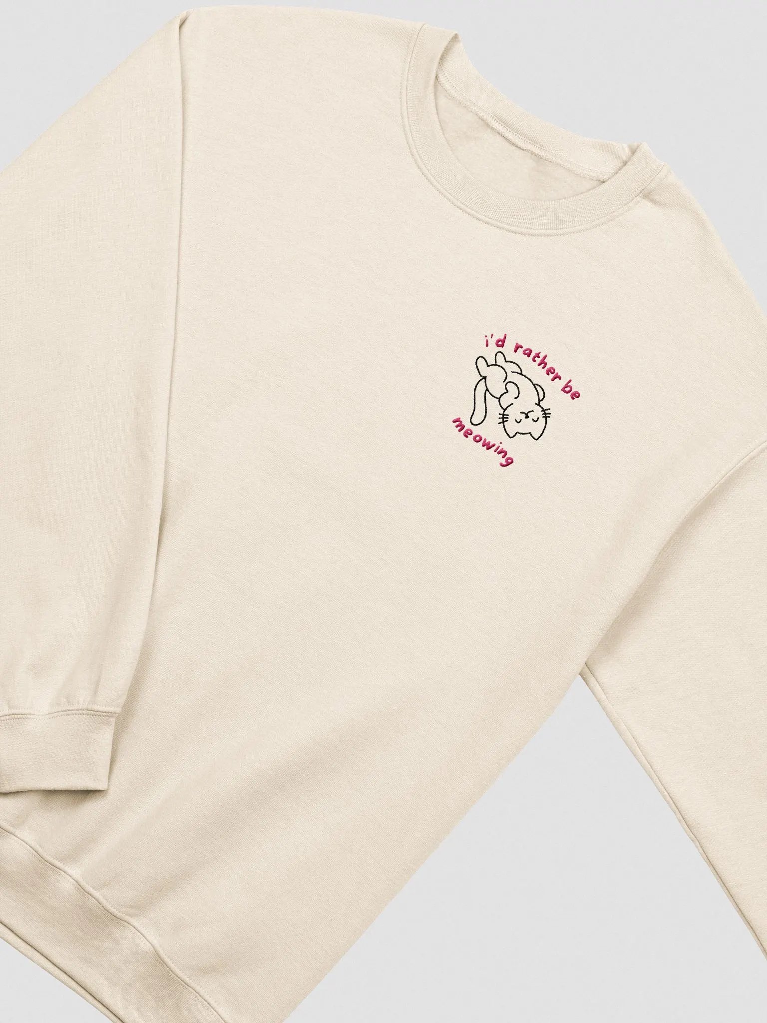 I'd Rather Be Meowing Embroidered Sweatshirt product image (17)