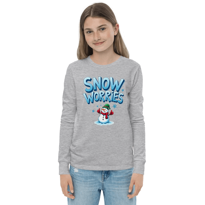 Snow Worries Youth Long Sleeve Tee product image (4)