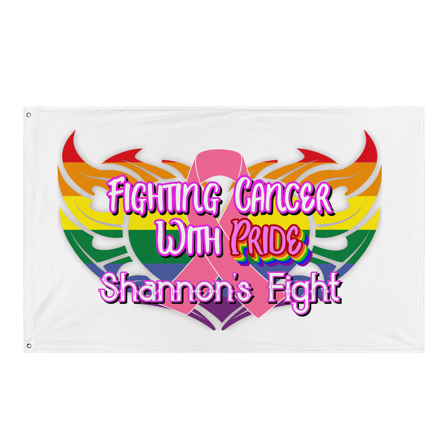 Fighting Cancer w/ Pride - Flag product image (1)