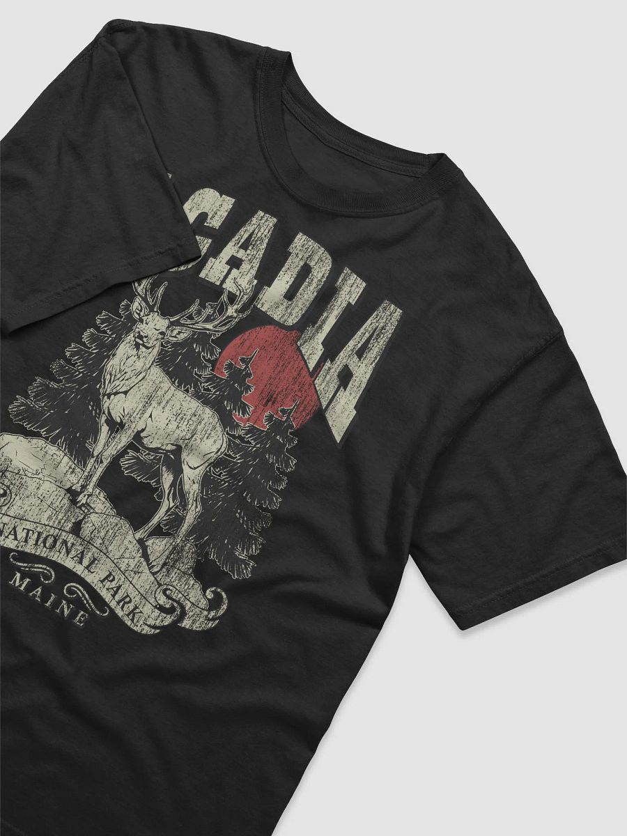 Acadia National Park, Maine Tee | Vintage-Style Grunge Western Shirt with a Deer in the Forest product image (3)