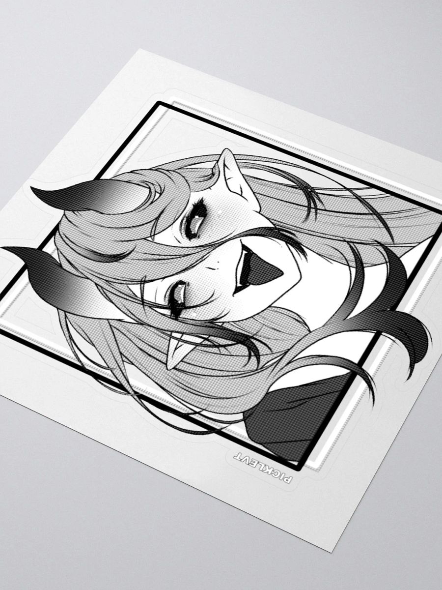 Pickle Kiss-Cut Sticker (Greyscale) product image (3)
