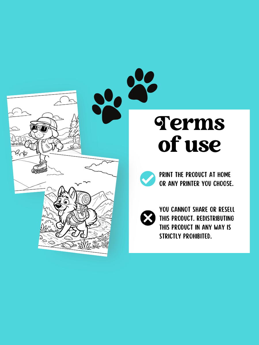 TAIL WAGGIN' TIME COLORING PAGES product image (8)