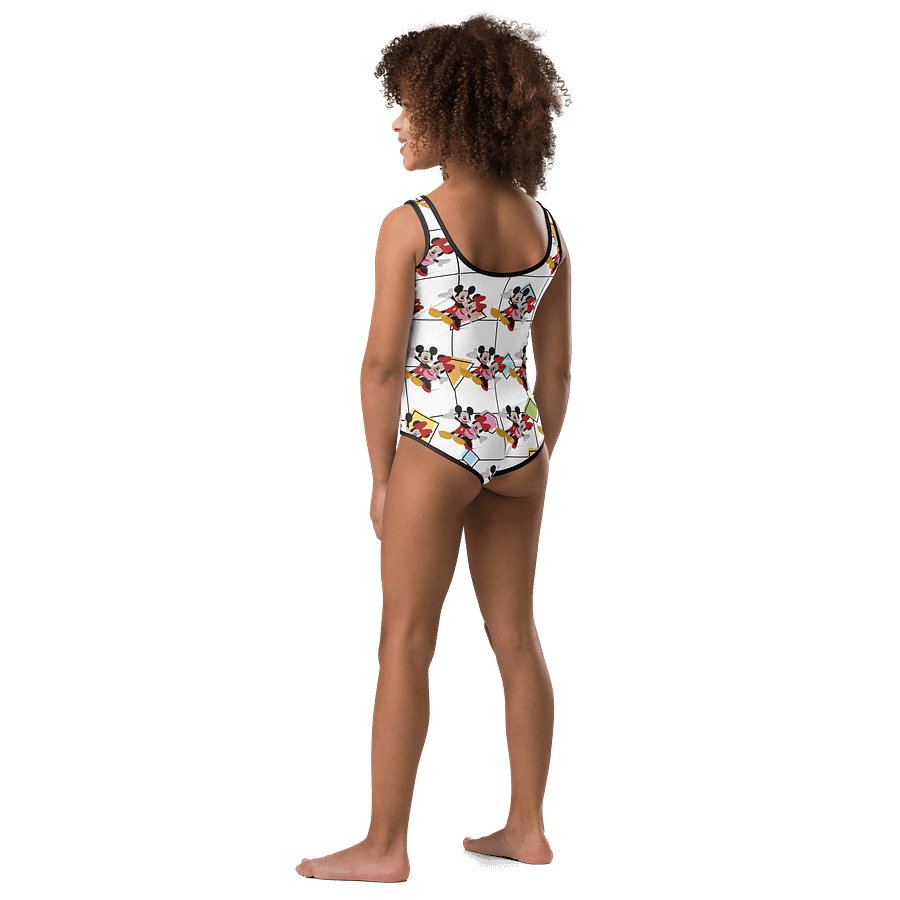 Mickey and Minnie mouse (art by Dina R.) acrylic painting picture - Kids Swimsuit product image (3)