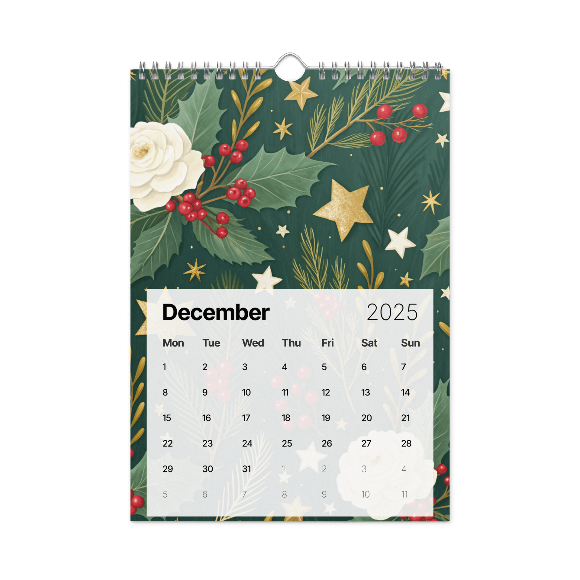 SEAMLESS FLORAL PATTERN WALL CALENDAR 2026 product image (4)
