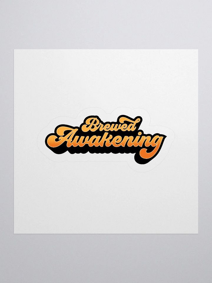 Brewed Awakening Retro Sticker for Coffee Enthusiasts product image (1)