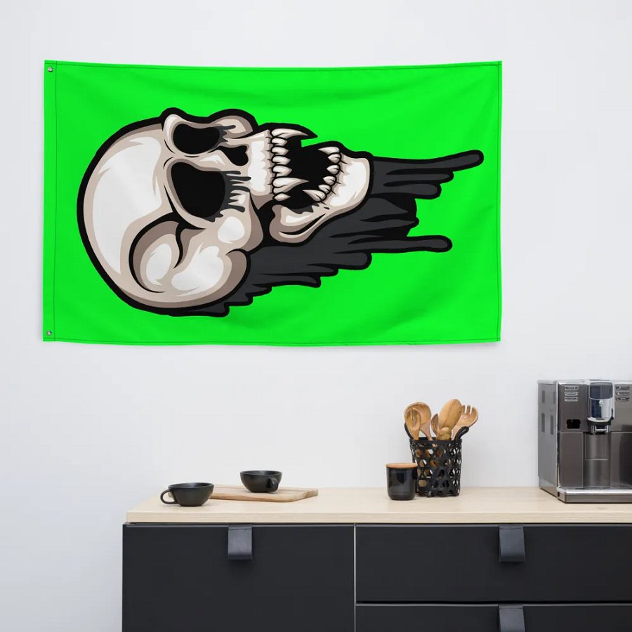 Def-Zombie Skull Flag product image (7)