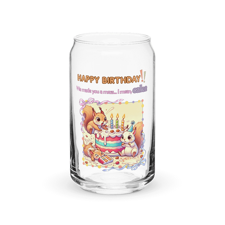 Squirrel Birthday Surprise Can-shaped Glass product image (2)
