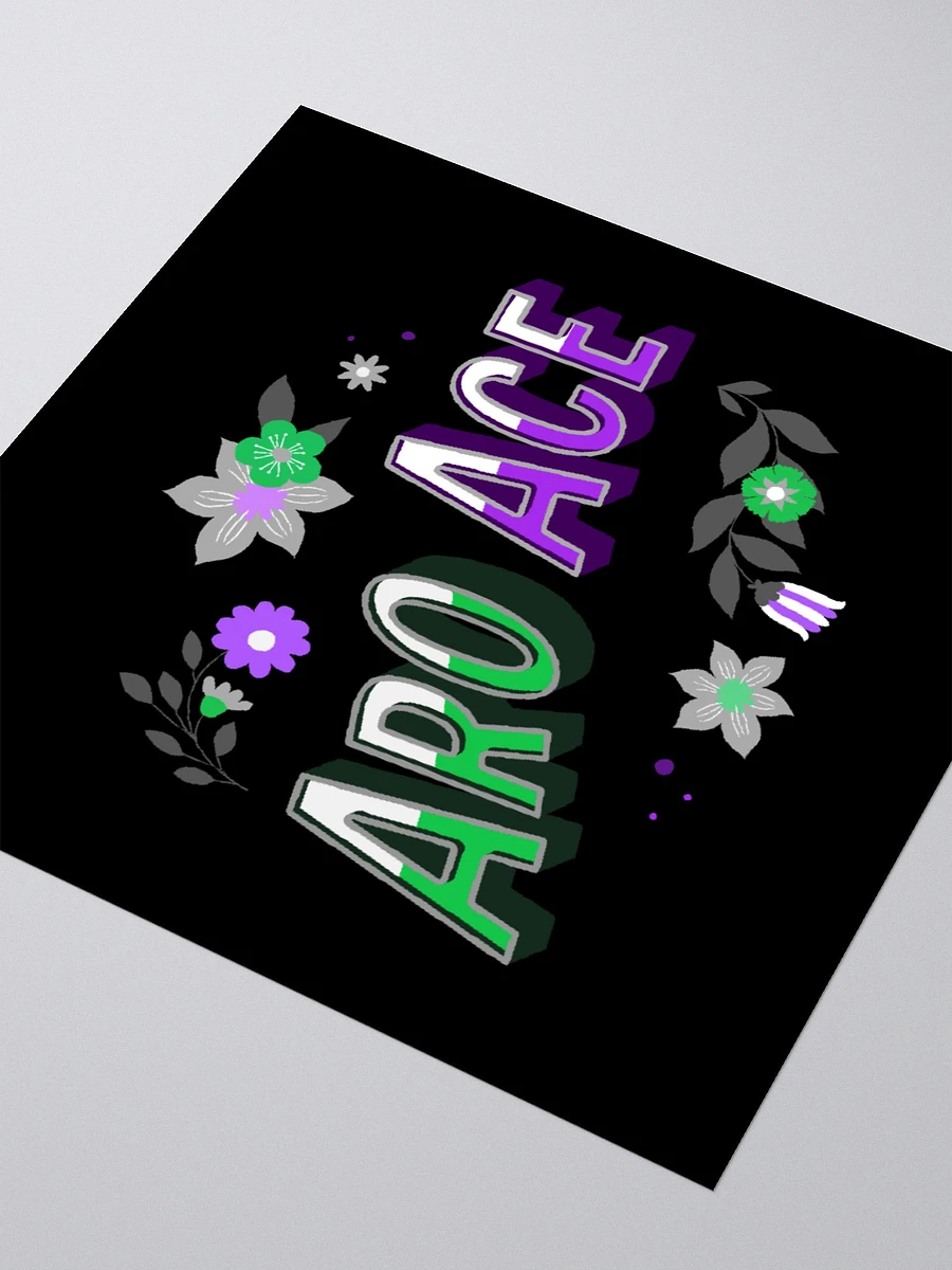 Floral Aro Ace Sticker (Classic Palette) product image (8)