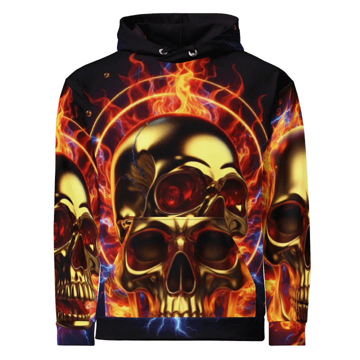 All-Over Print - Unisex Skull Hoodie #5 product image (1)