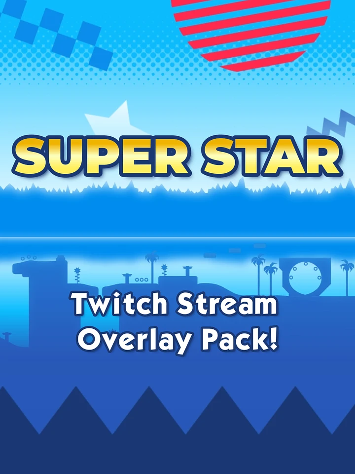 Super Star - Sonic Superstars-inspired Twitch Stream Overlay Pack product image (1)