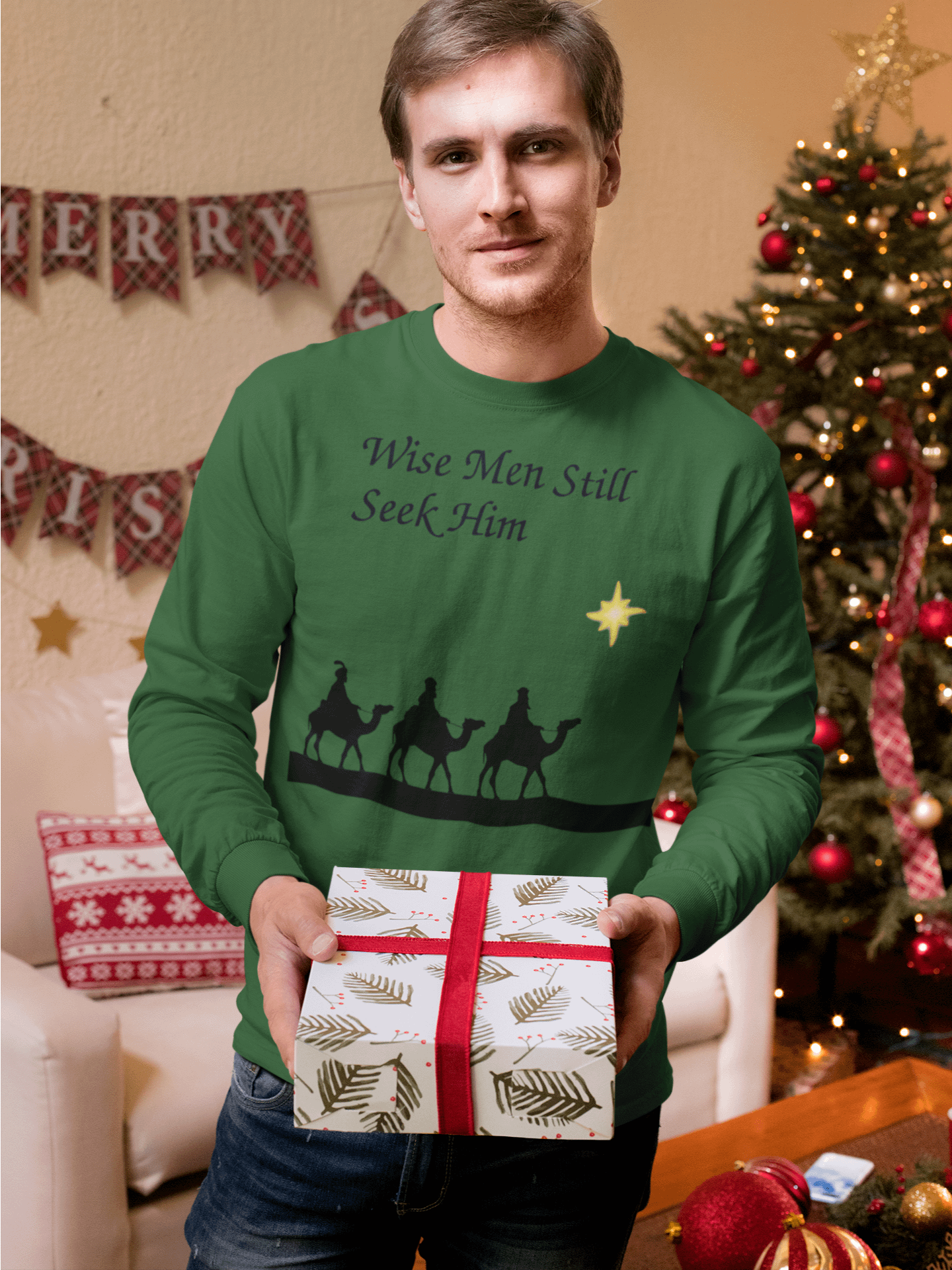 Christian Christmas Long Sleeve Shirt Wise Men Still Seek Him product image (2)