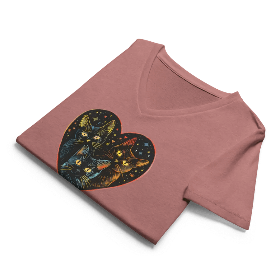 Felines Heart V-Neck Tee product image (7)