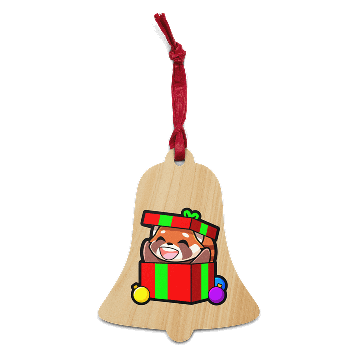 Holiday Present Panda Wooden Ornaments product image (1)