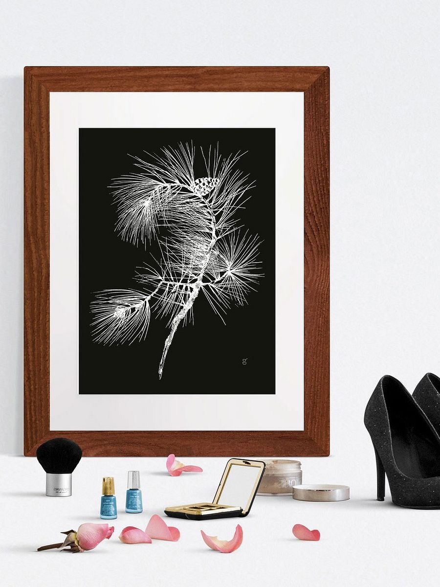 Whimsical Pine Branch Poster - Pine Branch Dark product image (6)