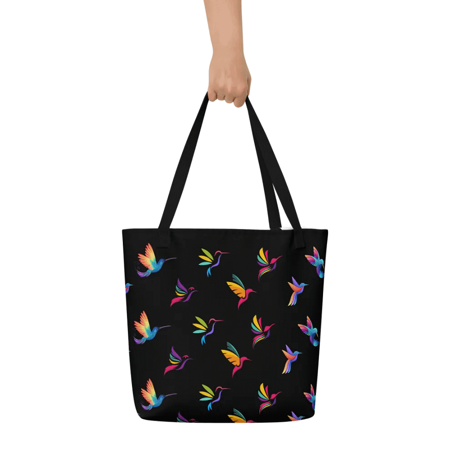 Vibrant Flight Large Tote Bag for hummingbird lovers product image (7)