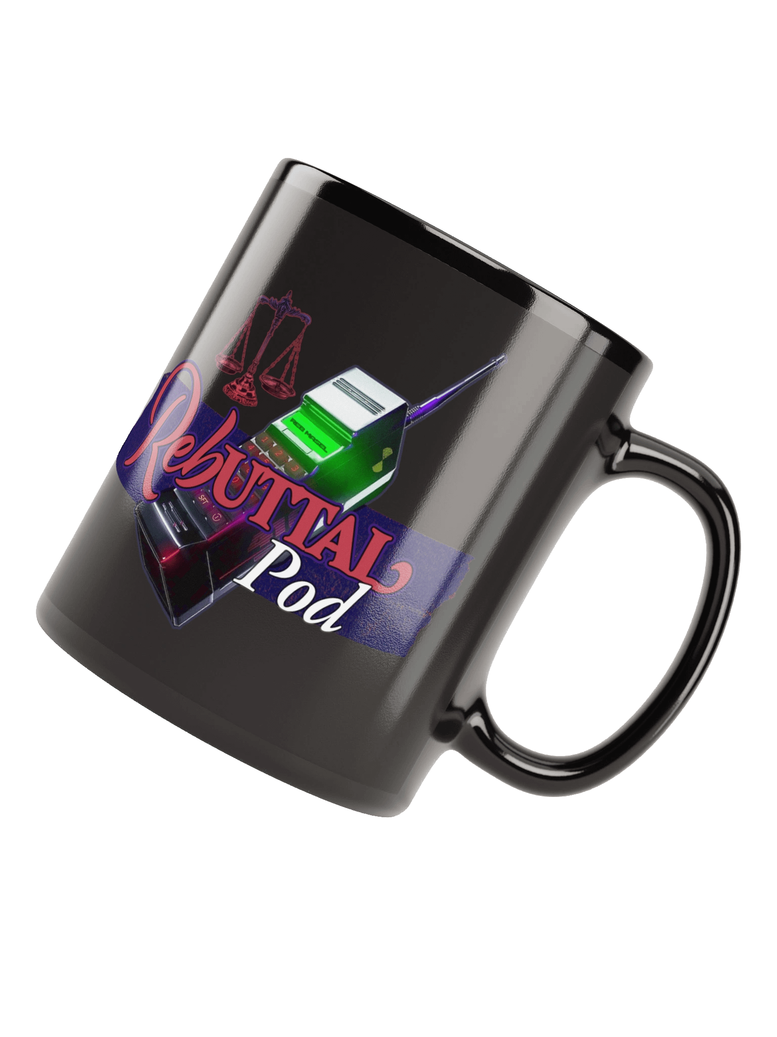 Rebuttal Podcast Black Glossy Mug product image (3)