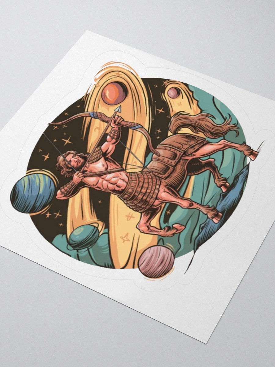 Exclusive Sagittarius Zodiac Sticker: Centaur Archer in Cosmic Twilight - Perfect for Astrology Fans and Unique Gifts! product image (9)