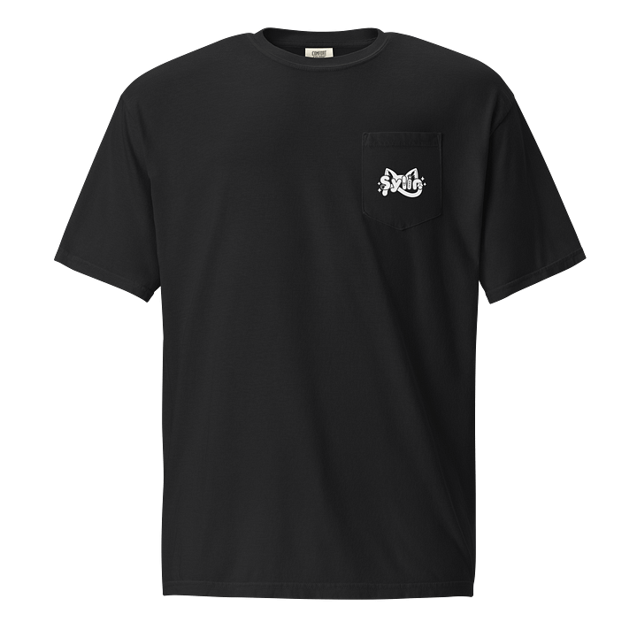 Minimalistic Cat Face Pocket Tee product image (1)