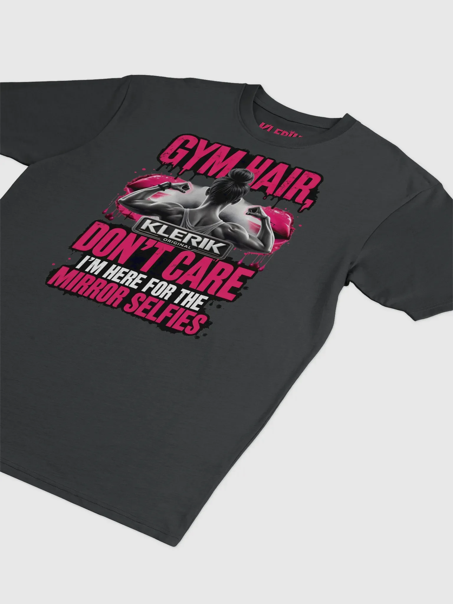 FOCUS Men's Premium Tee - GYM HAIR DON'T CARE I'M HERE FOR THE MIRROR SELFIES product image (53)