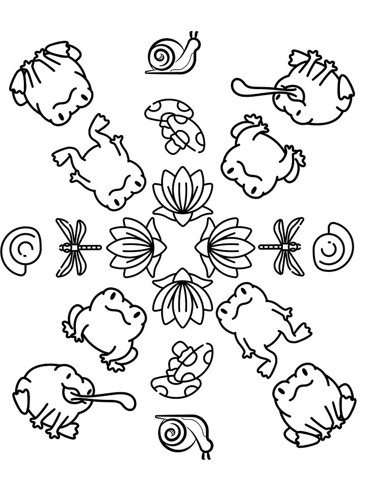 Playful Frog Mandala product image (1)