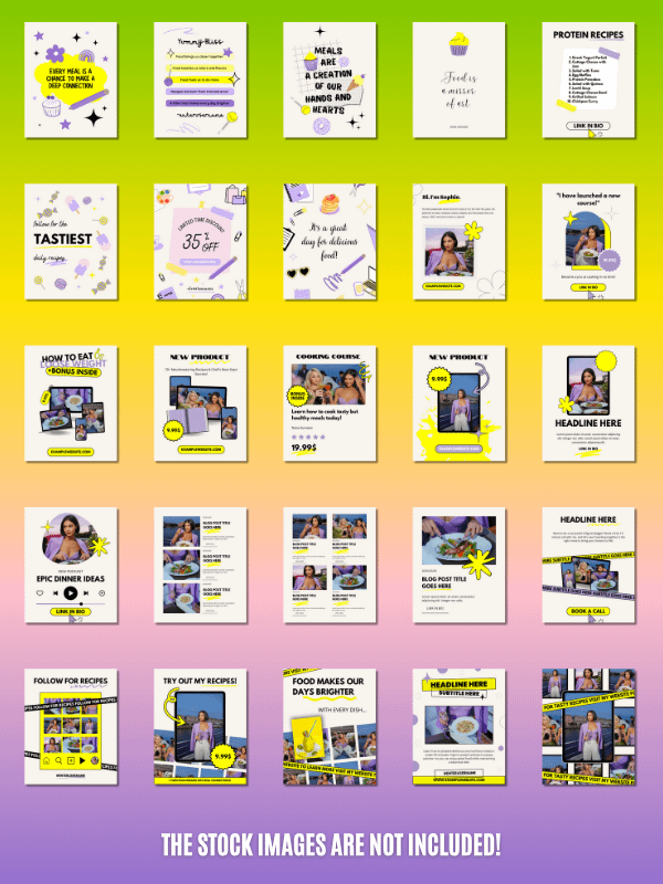 MRR/PLR Instagram Food Feed Templates product image (3)