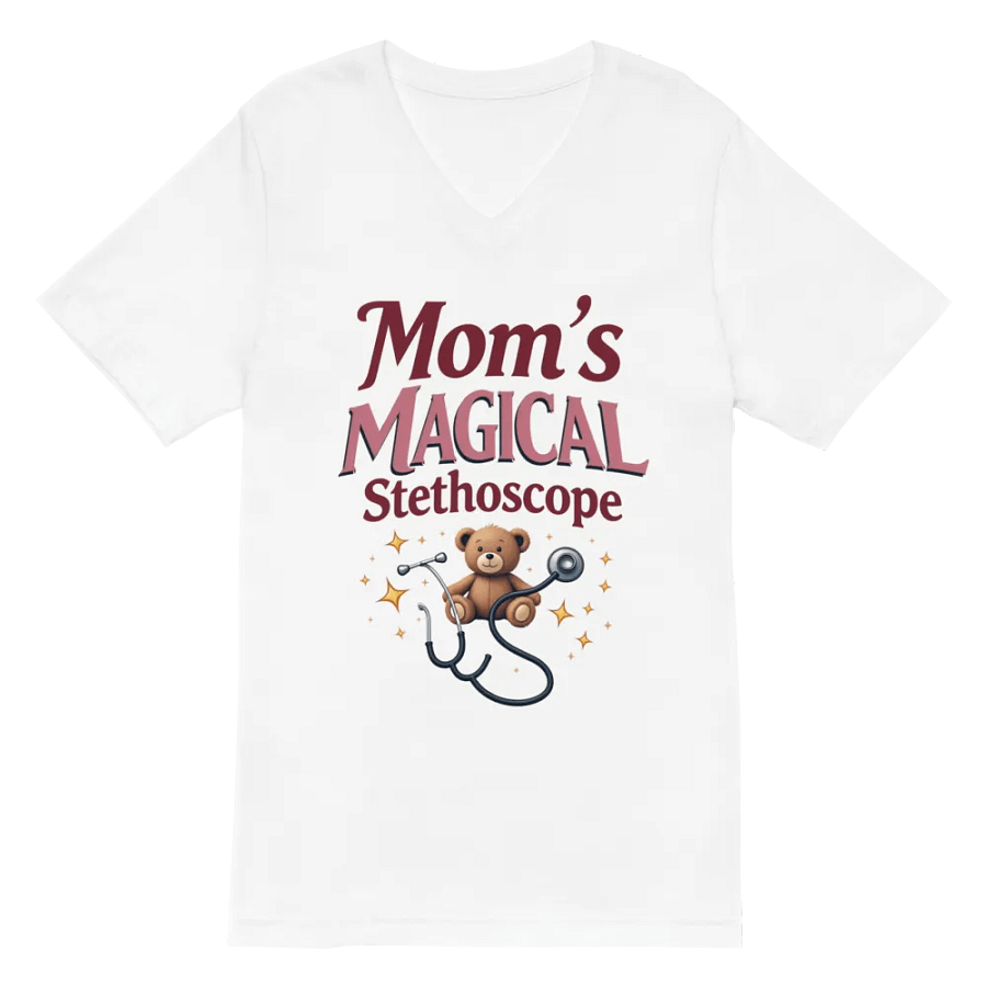 Mom's Magical Stethoscope Teddy Bear v-neck Tee product image (6)