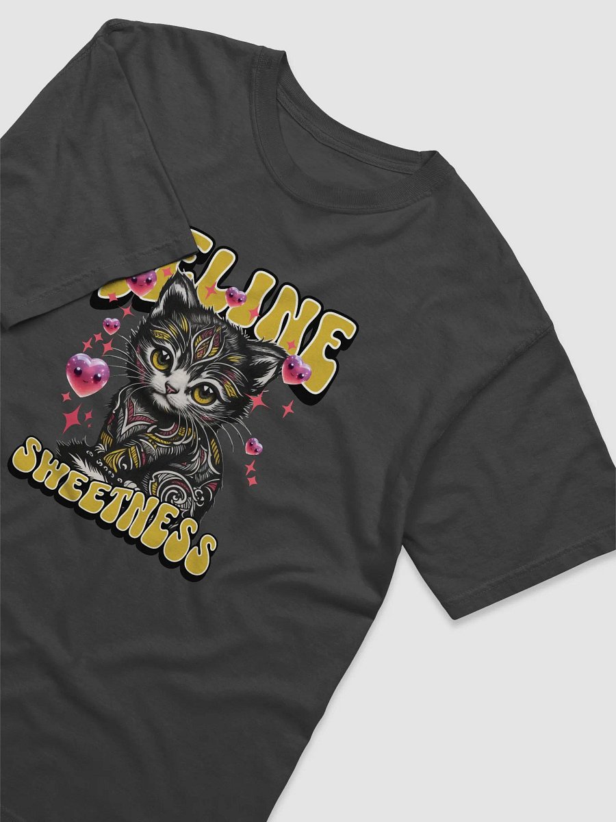 The mesmerizing charm of a chibi kitten with tattoo patterns in a mesmerizing linocut product image (3)