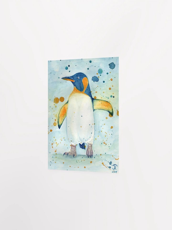 Whimsical Penguin Watercolor small Poster product image (2)