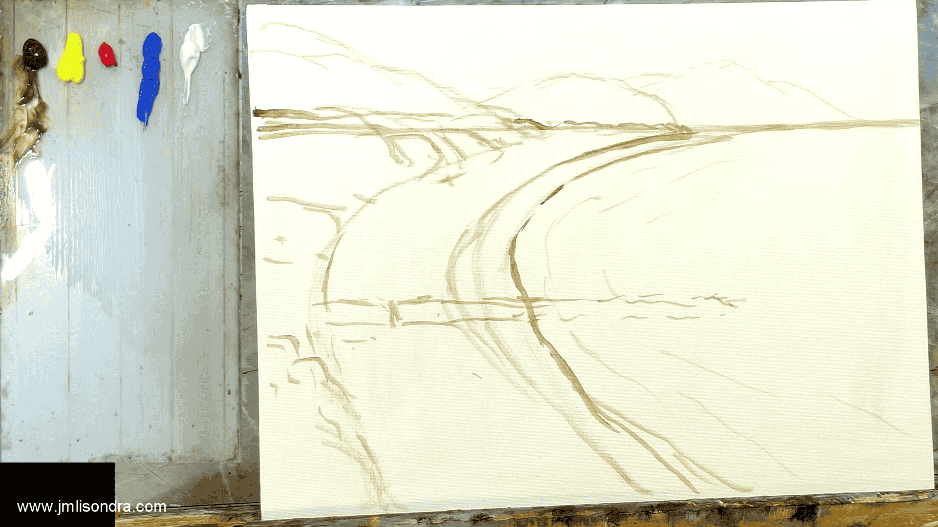 DOWNLOADABLE Acrylic Painting Tutorial - Aerial View of Beach product image (3)