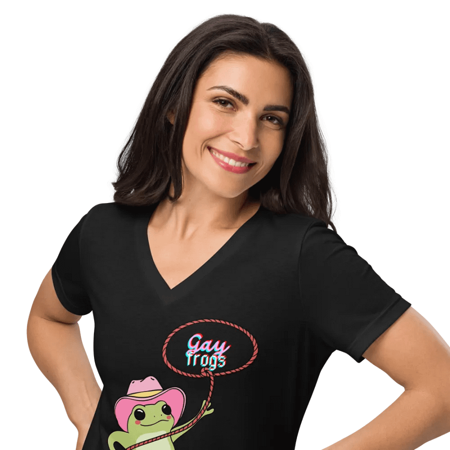 Gay Frog Hype Fitted V-Neck Shirt product image (22)