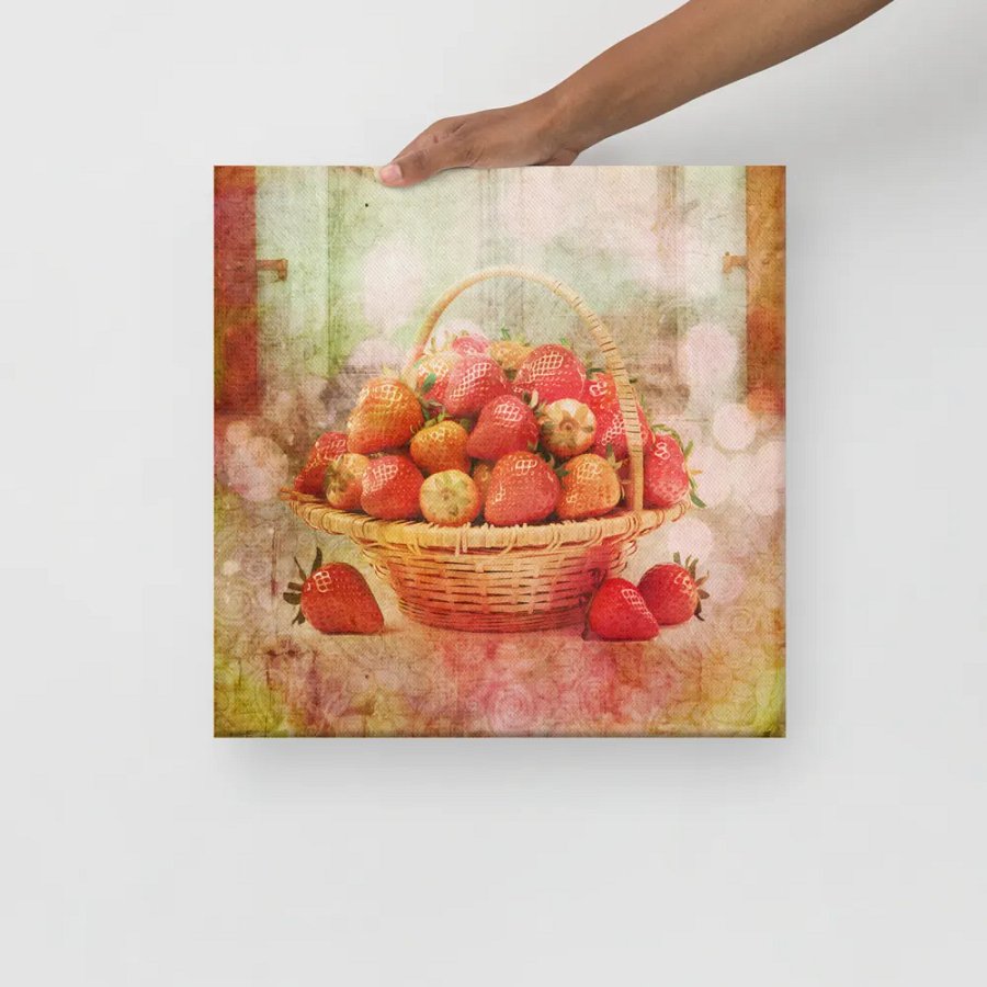 Summer Strawberry Canvas Art Print product image (12)