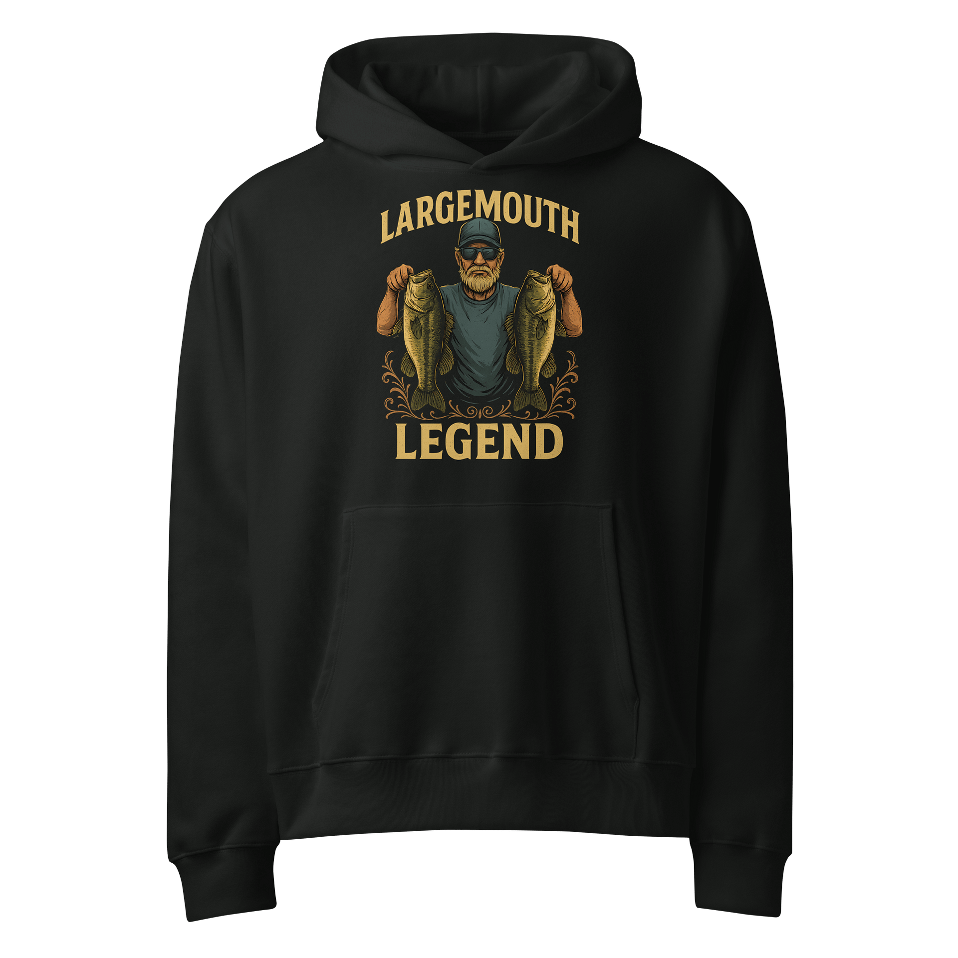 Bass Fishing Hoodie – Largemouth Bass Angler Pullover product image (1)