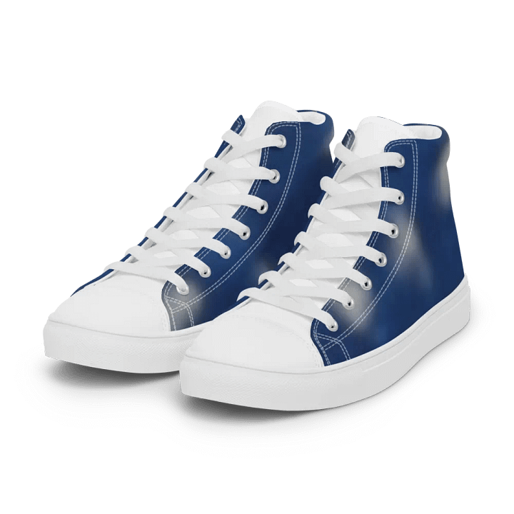 Men's cloudy blue high top canvas art sneakers / cloudy product image (1)