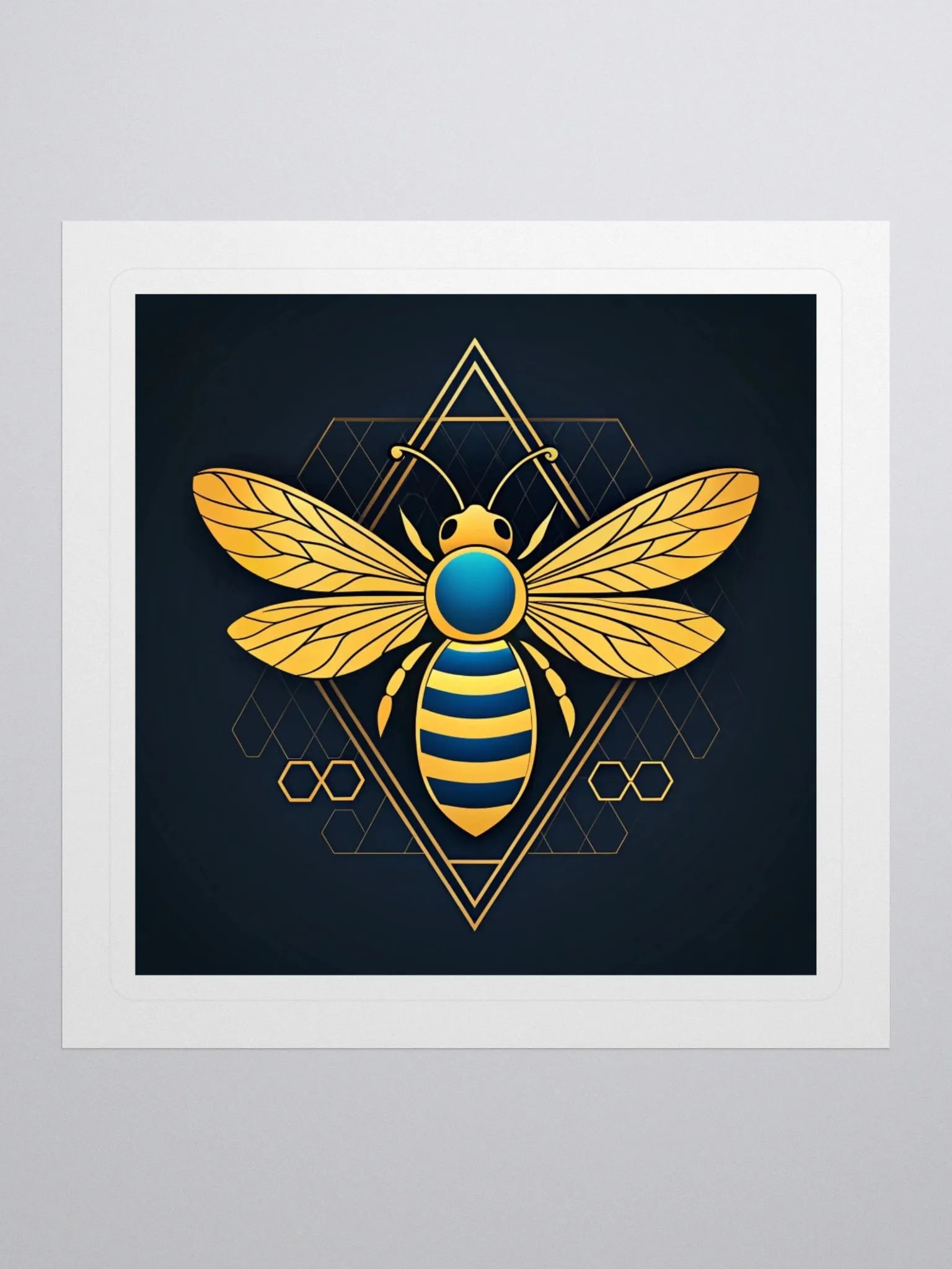 Geometric Bee Kiss Cut Stickers product image (1)