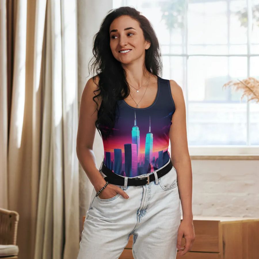 Vaporwave New York City All Over Print Tank Top product image (6)