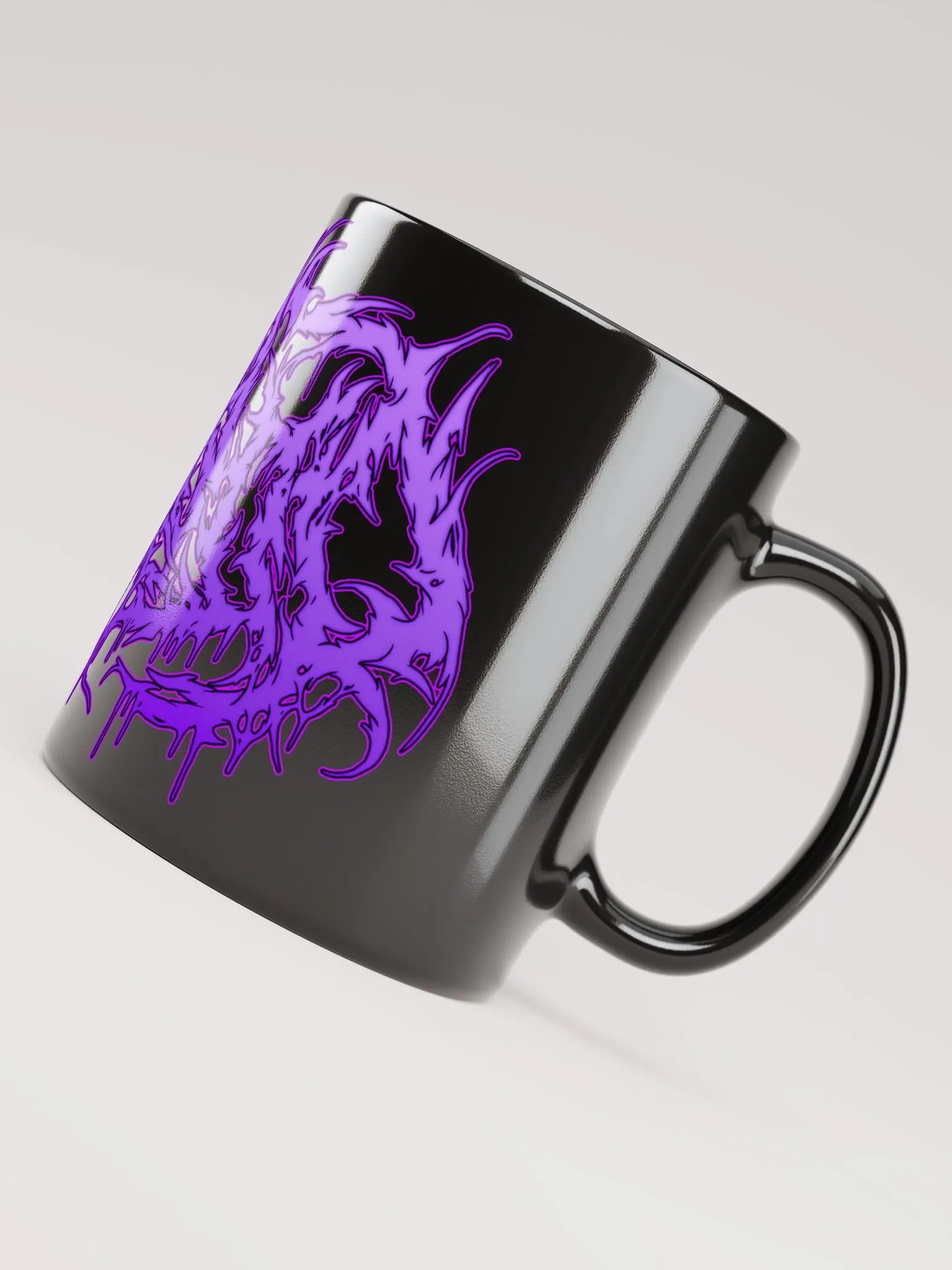 Purple Metal Logo Black Mug product image (3)