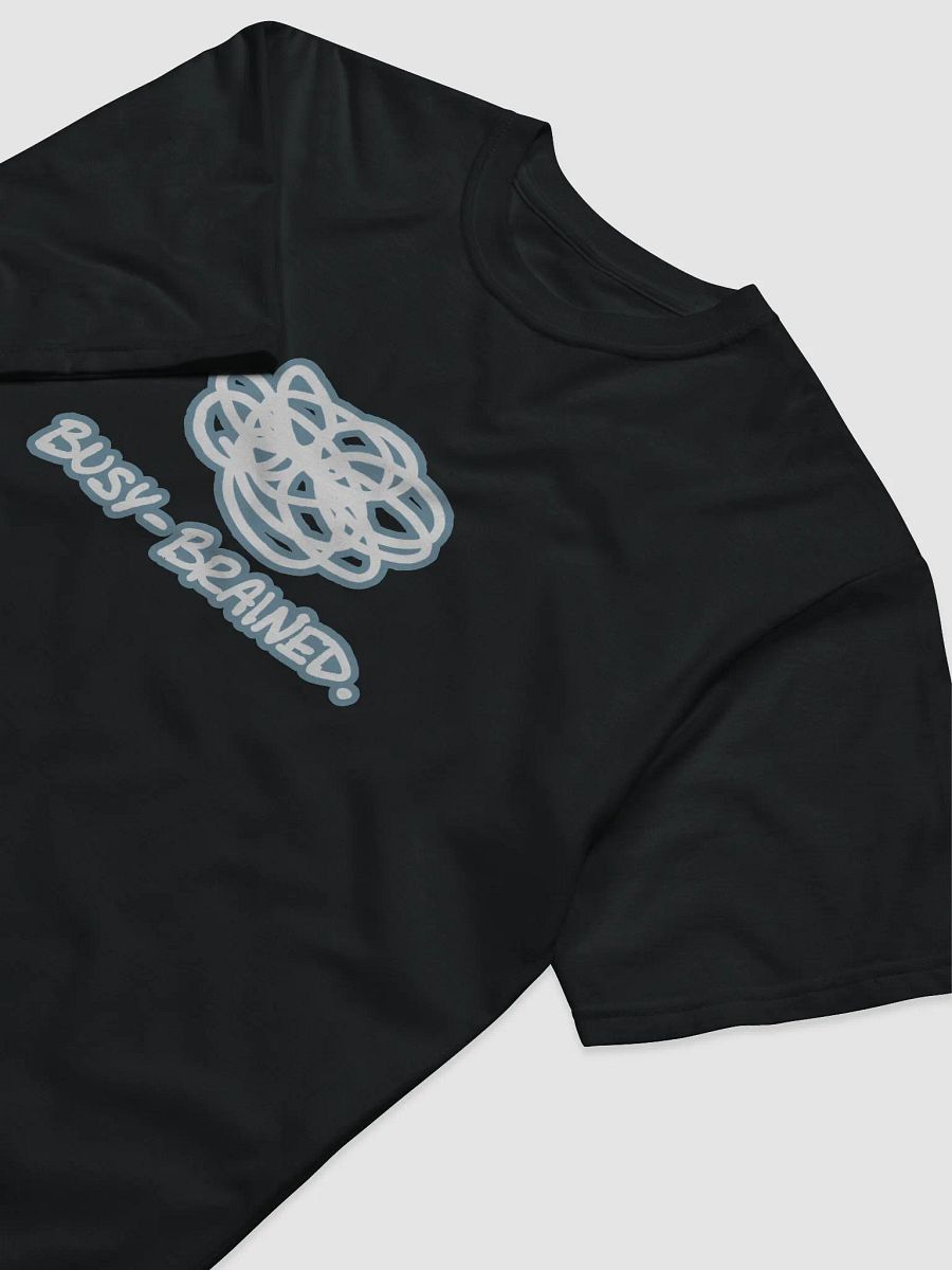 BUSY-BRAINED (lined design, #709AAF) unisex eco tee product image (5)