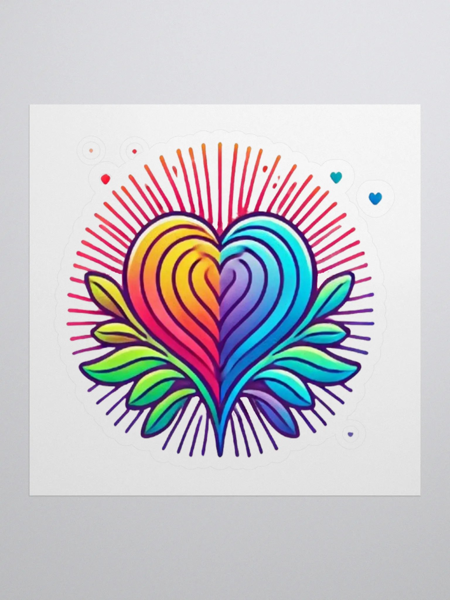 Radiant Heart Kiss Cut Stickers product image (1)