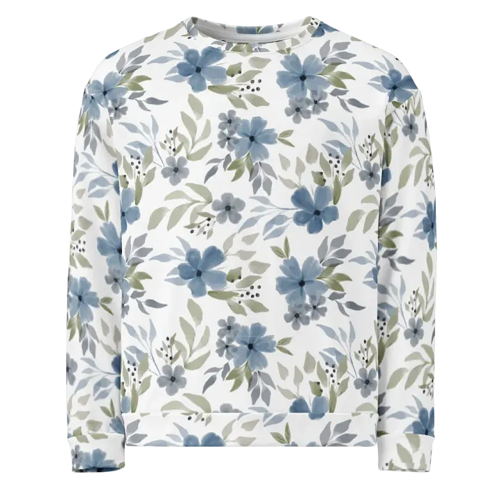 Blue Blossom Bliss Recycled Sweatshirt product image (1)