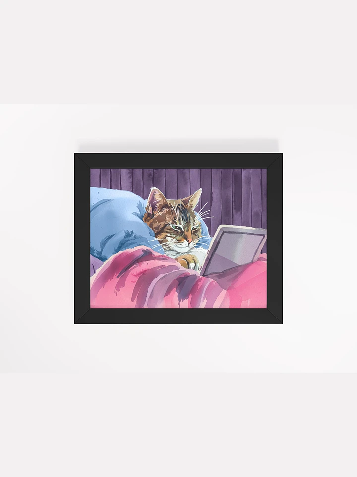 21st Century Digital Cat – Fun Feline Framed Poster product image (1)