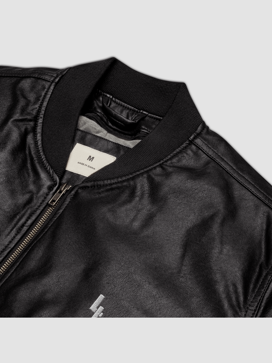 Limited Edition Lloyd Luther ™ High quality Faux Leather Bomber Jacket product image (9)
