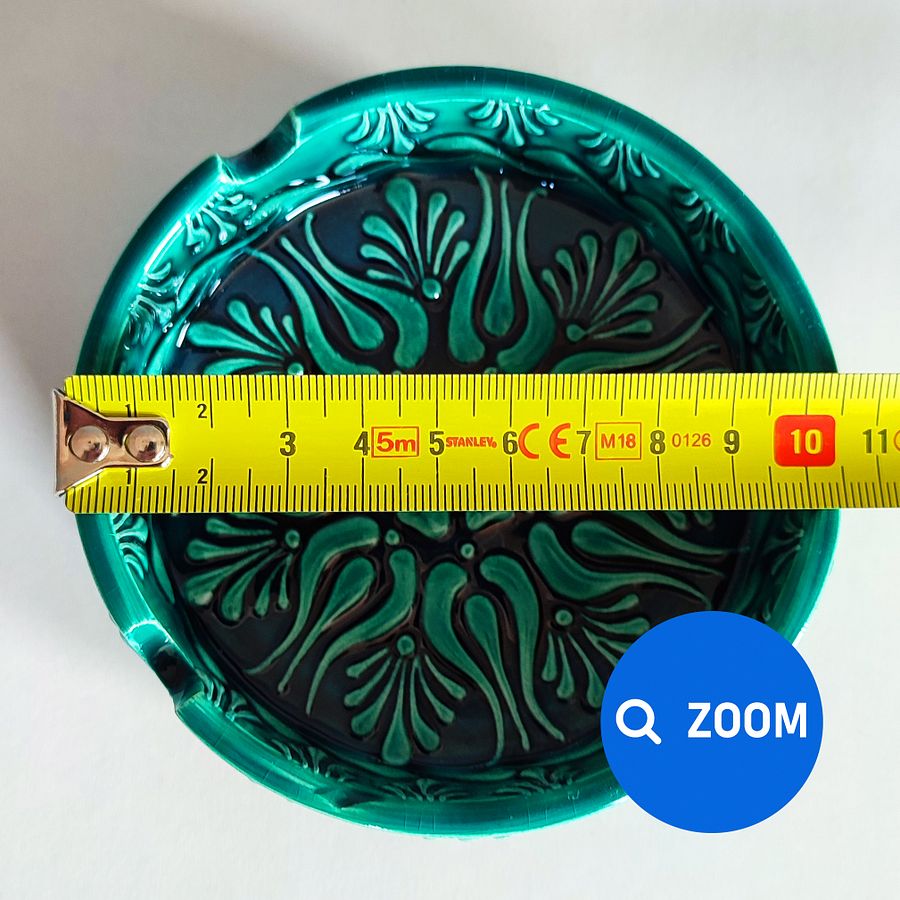 Ceramic turquoise ashtray (11 cm) — handmade pottery, handmade ceramic, home decor, handmade gift, Turkish ceramic product image (9)