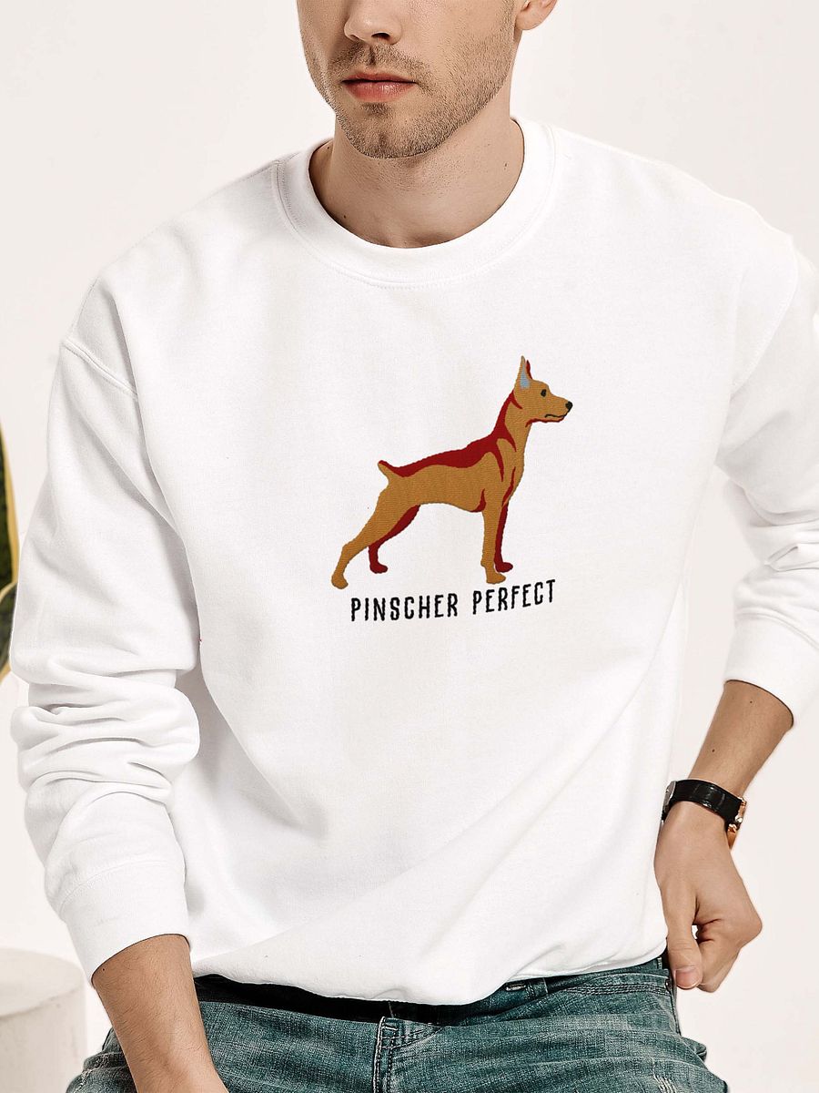 Pinscher Perfect Sweatshirt (Embroidered) of a Mini Pinscher(Tan) product image (2)