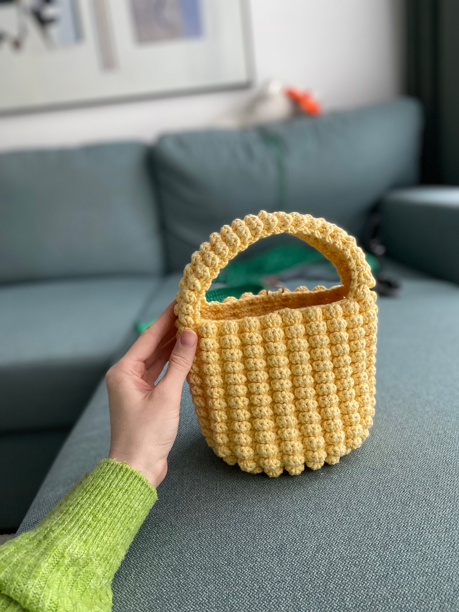 Crochet Pattern Green Pea Bag (PDF Pattern and YT English Video Tutorial) product image (7)