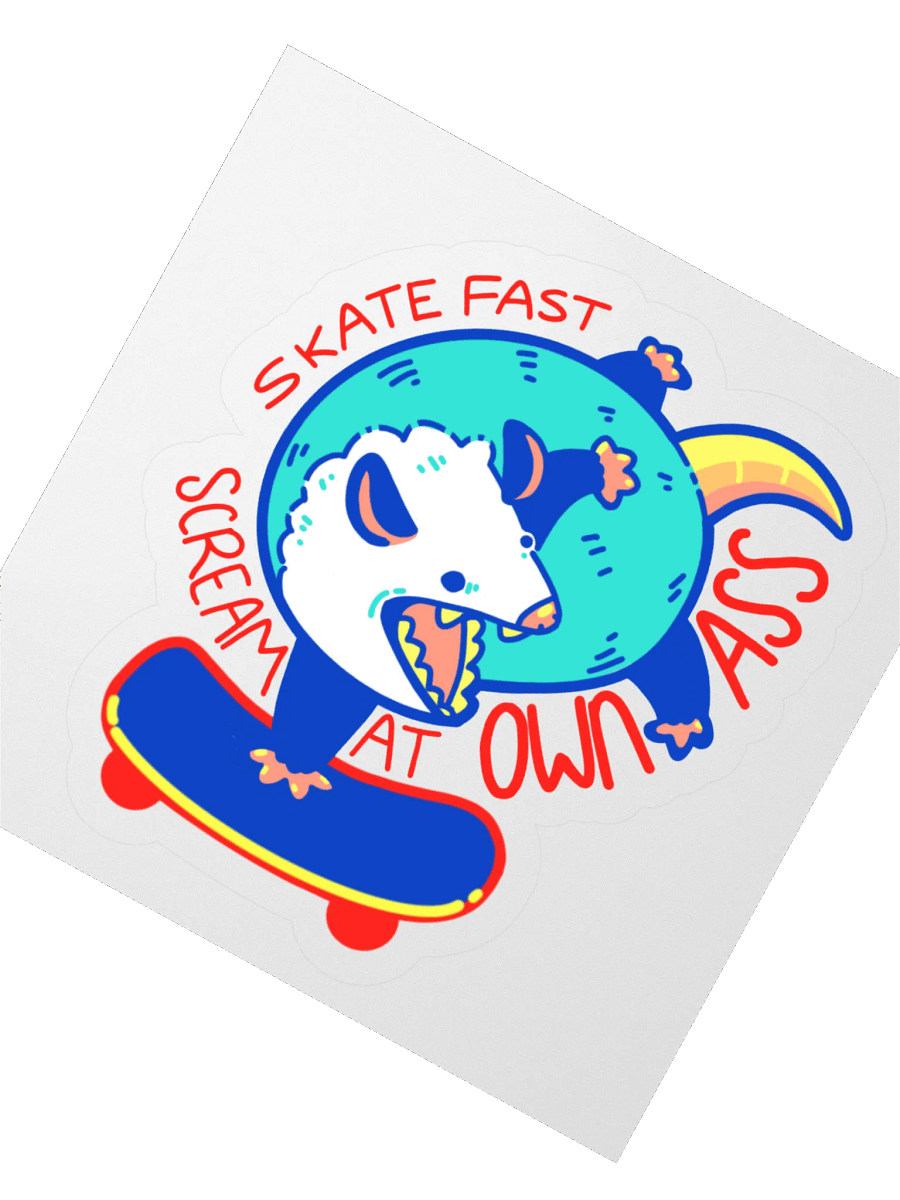 Skate Fast Scream at Own Ass Sticker product image (2)
