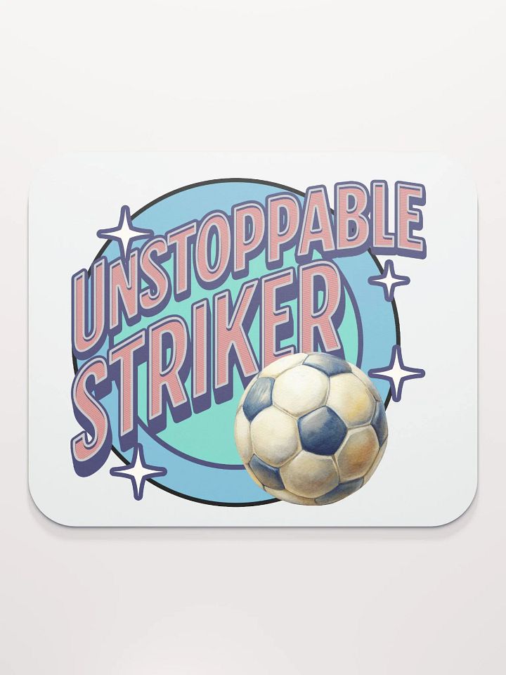 Unstoppable Striker Soccer Mouse Pad product image (2)