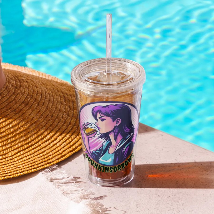 Double Wall Clear Plastic Tumbler (16 oz) product image (10)