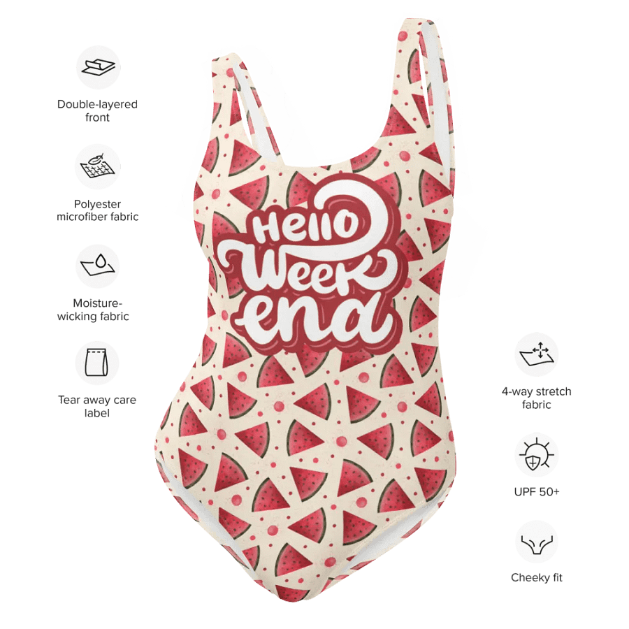 Hello Weekend Watermelon All Over Print Swimsuit product image (12)